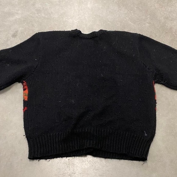 Vintage 90s y2k knit cardigan whimsy goth black womens size M - Picture 5 of 5